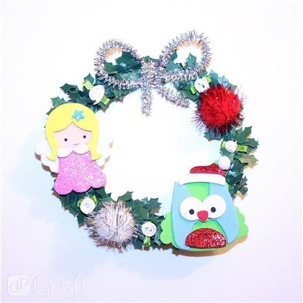 Naklejki 3D z filcu - zimowe sówki 10szt