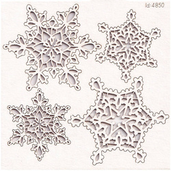 Tekturka - Tatting christmas - małe gwiazdki - Scrapiniec