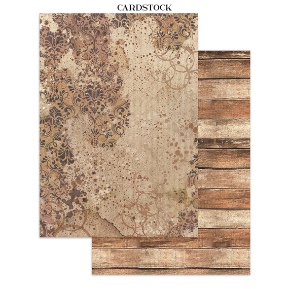 Zestaw papierów, naklejek i elementów Junk Journal - Coffee & Chocolate - Stamperia