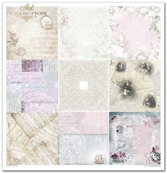 Zestaw papierów do scrapbookingu 30x30 - English rose