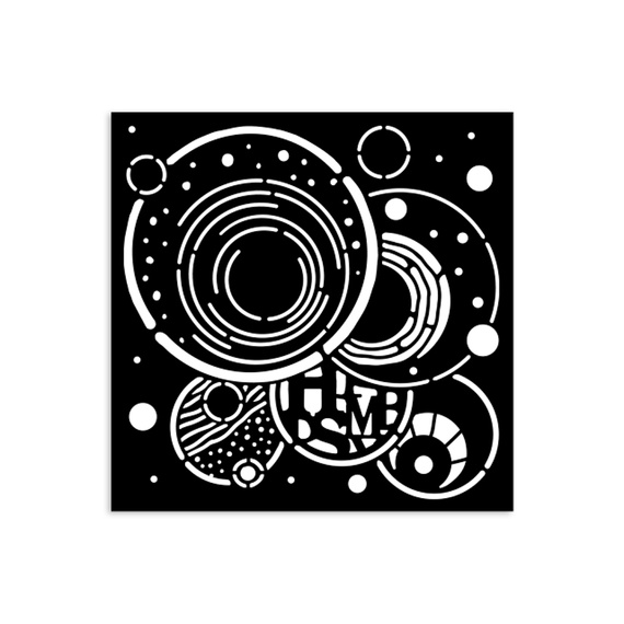 Szablon mix media 3D 12x12cm - Furry Friends koła - Stamperia