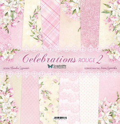 Zestaw papierów do scrapbookingu 30x30 - ScrapAndMe - Celebrations Rouge 2