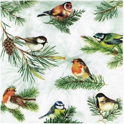Serwetka do decoupage 33x33cm - Charming birds ptaszki