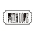 Stempel - Etykieta "with love" - Agateria, 7820252