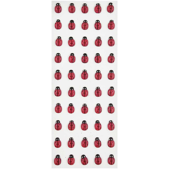 Kryształki samoprzylepne biedronki 50 szt