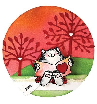 Wykrojnik - Penny Black - Tree Hug - drzewo z serduszkiem