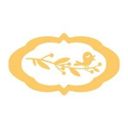 Wykrojnik - Couture Creations - 2 Tags & Bird Branch - ramka, ptaszek na gałęzi