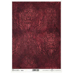 Papier ryżowy A4 do decoupage ITD-R2103 motyw tapetowy damask