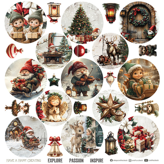 Zestaw papierów do scrapbookingu 30x30 - Craft o'clock - Oh Christmas Night