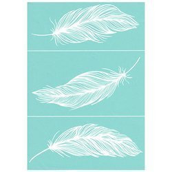 Maska / szablon samoprzylepny - Pentart - Piórka