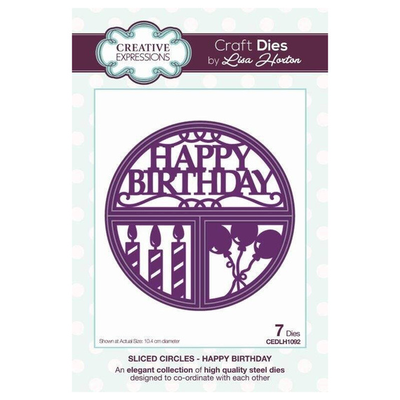 Wykrojnik - Creative Expressions - Sliced Circles Happy Birthday