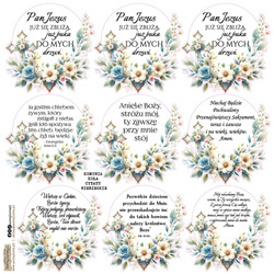 Naklejki - ScrapLove - Komunia koła cytaty niebieskie