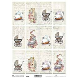 Papier do scrapbookingu A4 Zestaw tagów - TAG041 dziecięce