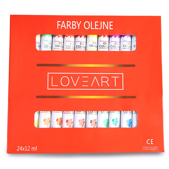 Farby olejne LOVEART 24x12ml