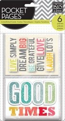 Pocket Pages cards - karty ozdobne - Gratitude - Me & My Big Ideas