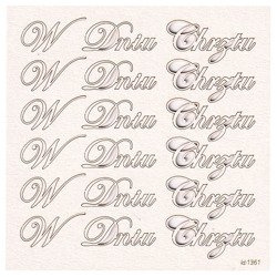 Tekturka z napisem "W Dniu Chrztu" - zestaw słów SC