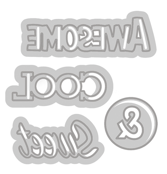 Wykrojnik - Tonic Studios - Awesome, Cool & Sweet