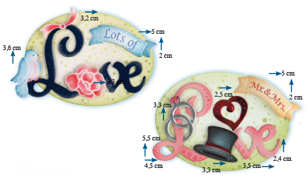 Wykrojnik - Leane - Love miłość ślub