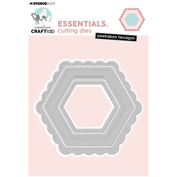 Wykrojnik do papieru - StudioLight - Peekaboo hexagon ramki