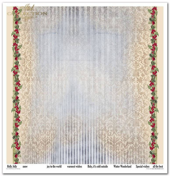 Zestaw papierów do scrapbookingu 30x30 - Itd Collection - Merry Christmas