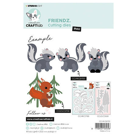 Wykrojnik - StudioLight - Theo Friendz wiewiórka i skunks