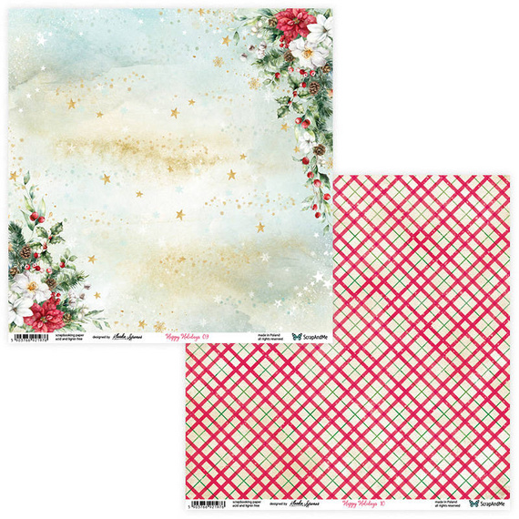 Zestaw papierów 30x30 - ScrapAndMe - Happy Holidays