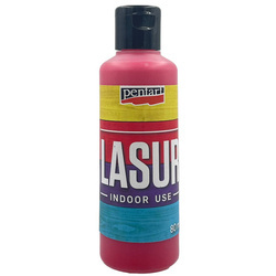 Bejca do drewna Lasur czerwona red 80ml - Pentart