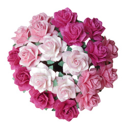 Róże gwiaździste miks różowy 25mm - 50 szt