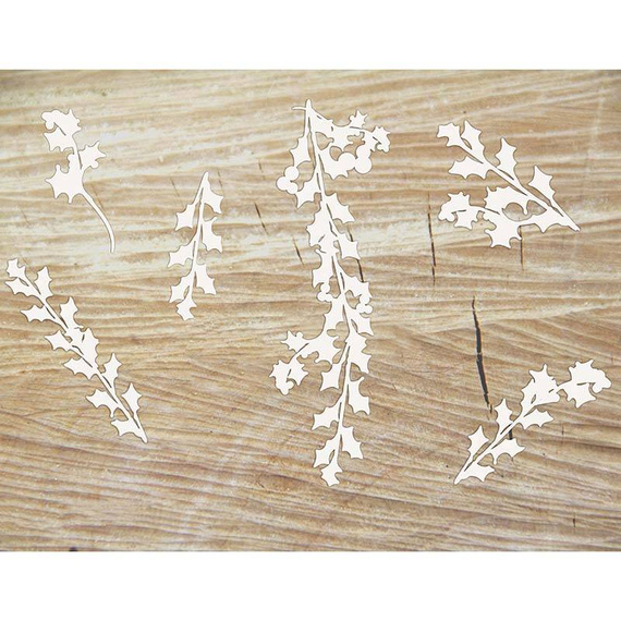 Tekturka Christmas by the fire - branches - gałązki - Scrapiniec