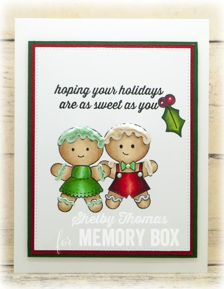 Wykrojnik + stempel - Memory Box - Frosted Christmas - lukrowane Boże Narodzenie