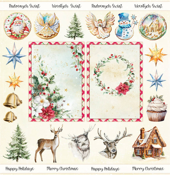 Zestaw papierów 30x30 - ScrapAndMe - Happy Holidays