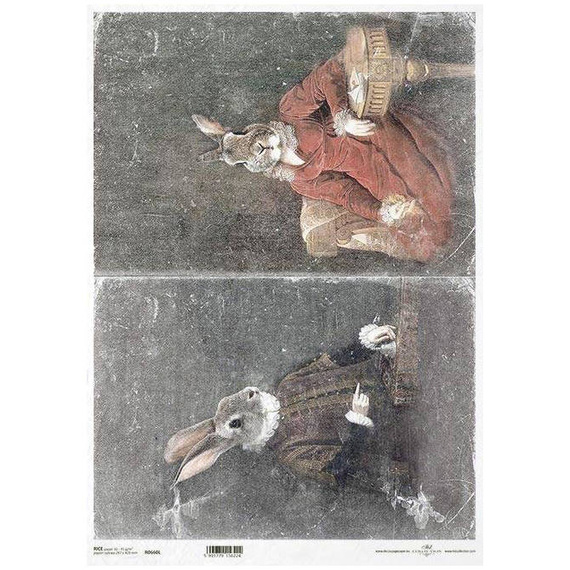 Papier ryżowy do decoupage A3 ITD-R660L zając zające