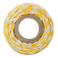 Sznurek bawełniany biało-żółty 2mm 50m