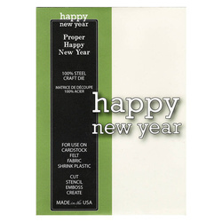 Wykrojnik - Poppystamps - Proper Happy New Year 1340