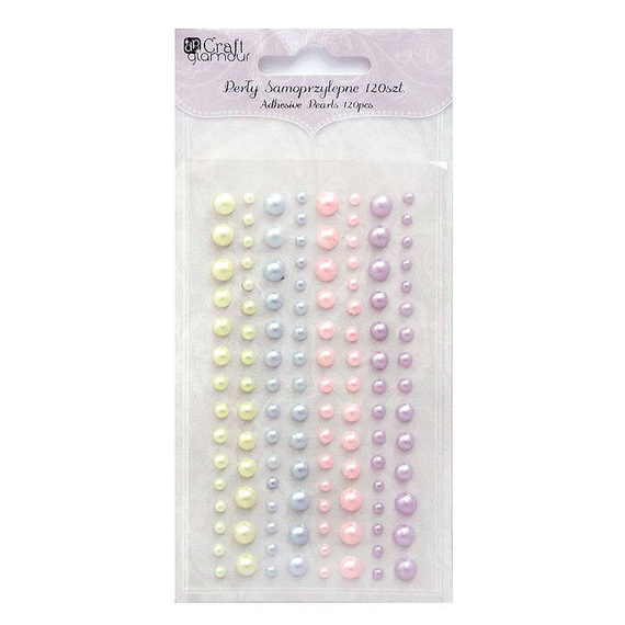 Perełki samoprzylepne pastelowe - Pastel Candies - 120szt