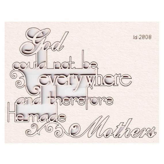 Tekturka - God made Mother - swirly version - Scrapiniec