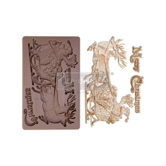 Foremka silikonowa - Prima - Santa Sleigh Sanie Świętego Mikołaja