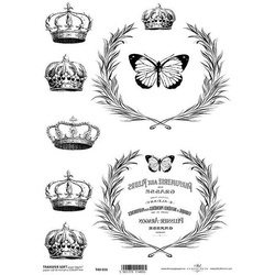 Papier do transferu SOFT T40-016 - Motyle i korony
