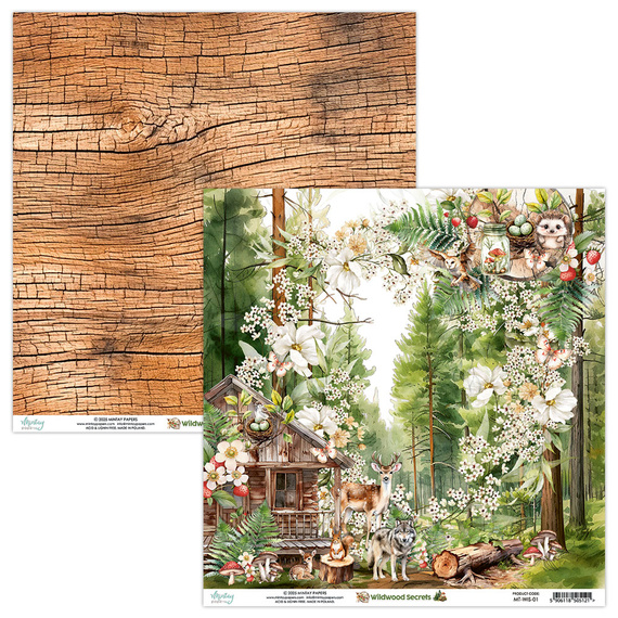 Papier do scrapbookingu 30x30 - Mintay - Wildwood Secrets 01
