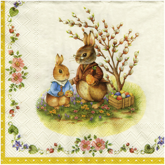 Serwetka do decoupage 33x33cm - Spring Fantasy Easter