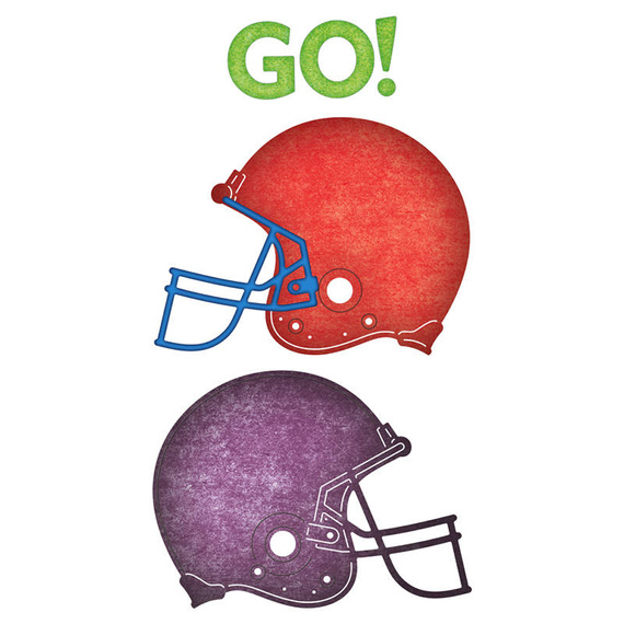 Wykrojnik - Cheery Lynn - Football Helmets B555 kaski napis Go!