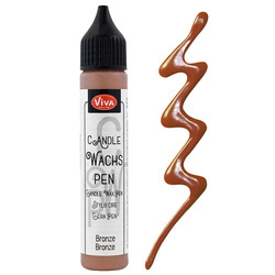 Wachs Pen - Viva Decor - brązowy wosk w pisaku do świec