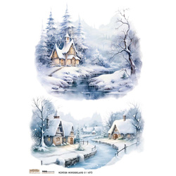 Papier ryżowy A4 - Scraplove - Winter Wonderland 2