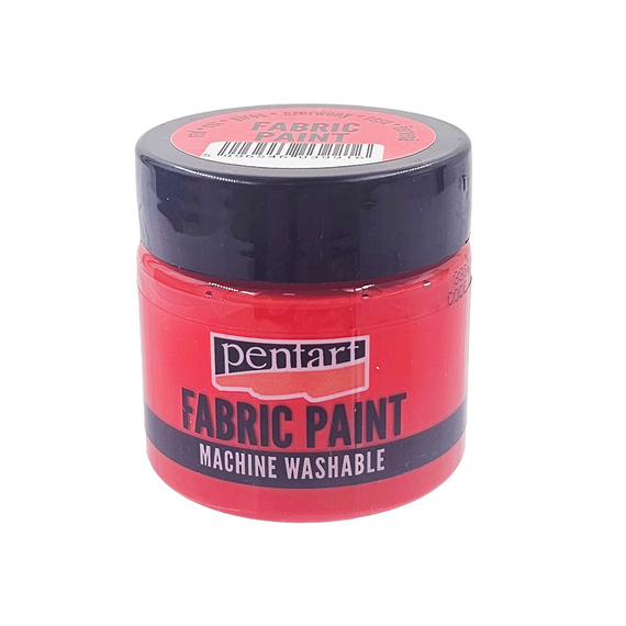 Farba do tkanin - Pentart - czerwona 50ml