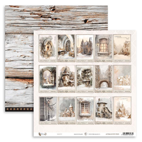 Papier do scrapbookingu 30x30 - UHK Gallery - White Whispers - Misty