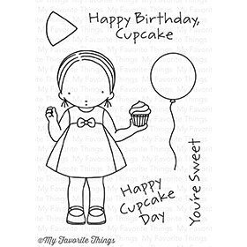 Stempel - My Favorite Things - Cupcake Day dziewczynka z babeczką