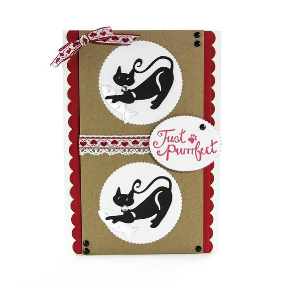 Wykrojnik + stempel - Tonic - Just Purrrfect / kot