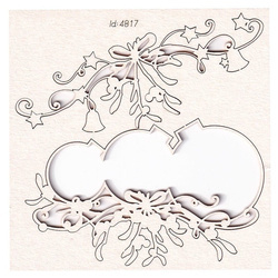 Tekturka - Mistletoe - małe bombki - Scrapiniec - jemioła