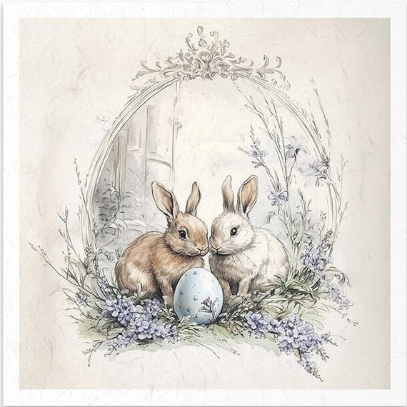 Zestaw papierów ryżowych - zajączki wielkanocne - RSM175 - Itd Collection