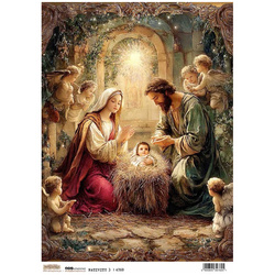 Papier ryżowy A4 - Scraplove - Nativity 3 - Boże Narodzenie